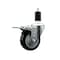 Service Caster 3.5'' Black Poly Swivel 1-3/8'' Expanding Stem Caster Total Lock Brake SCC-EXTTL20S3514-PPUB-BLK-138 - alternate 1